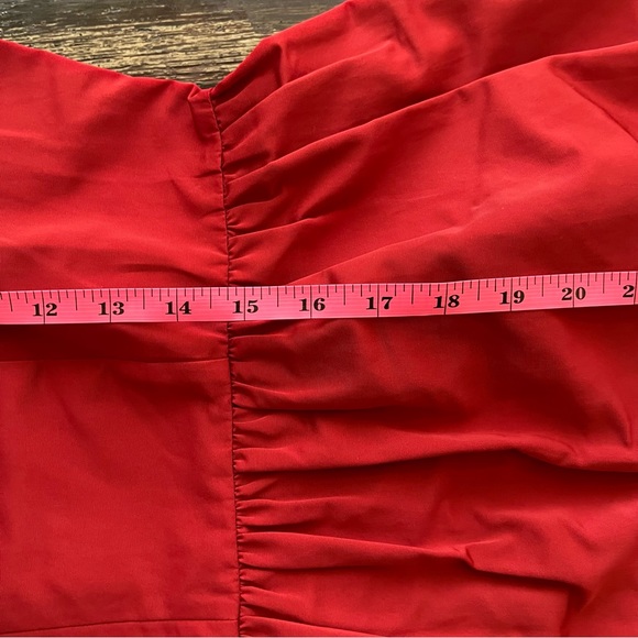‘S MaxMara Red Crew Neck Knee Length Party Dress.  Size 10 - Picture 12 of 15